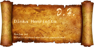 Dinka Henrietta névjegykártya