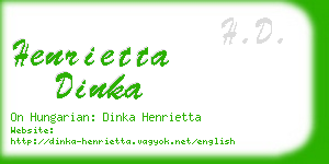 henrietta dinka business card